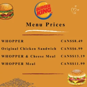 Burger King Menu & Prices in Canada – 2023