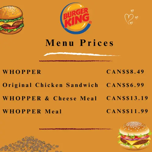 Burger King Menu & Prices in Canada – 2023