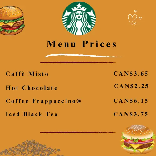 Starbucks Menu & Prices in Canada – 2023