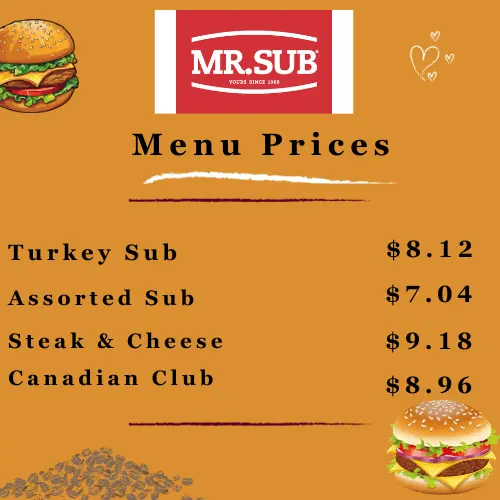 Mr. Sub Menu & Prices in Canada