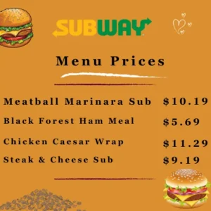 Subway Menu & Prices in Canada